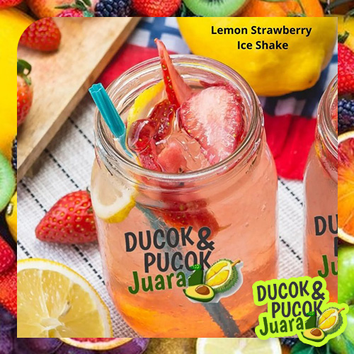 lemon strawberry ice shake